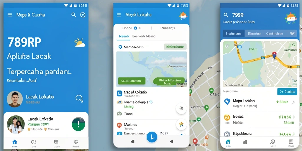 Antarmuka aplikasi 789RP menampilkan fungsi Lacak Lokasi yang intuitif.