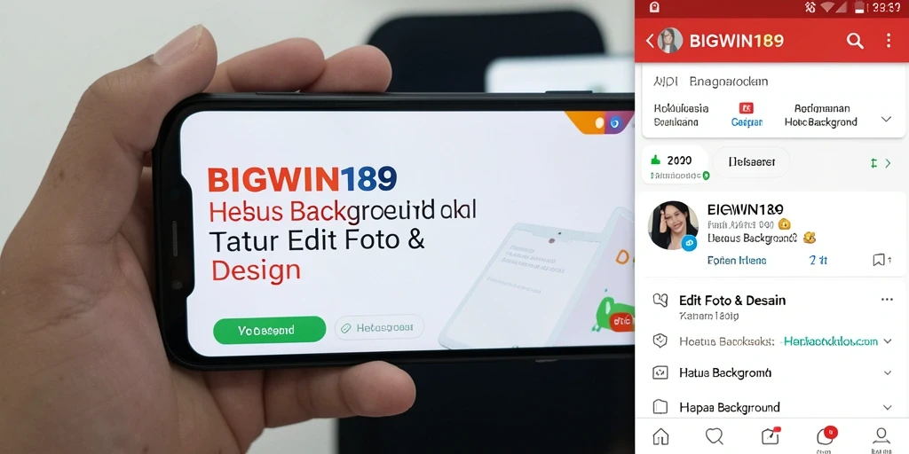 Tampilan antarmuka <strong>BIGWIN189</strong> saat menghapus latar belakang gambar.