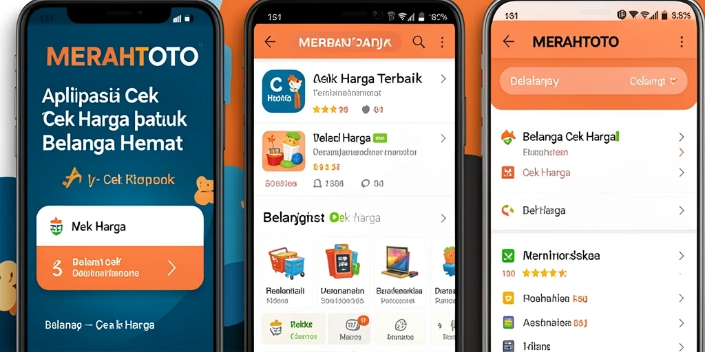 Antarmuka aplikasi MERAHTOTO yang memudahkan cek harga.