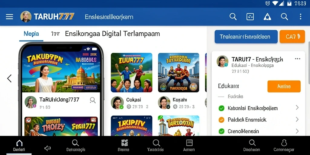 Antarmuka modern dan fungsional aplikasi Ensiklopedia.