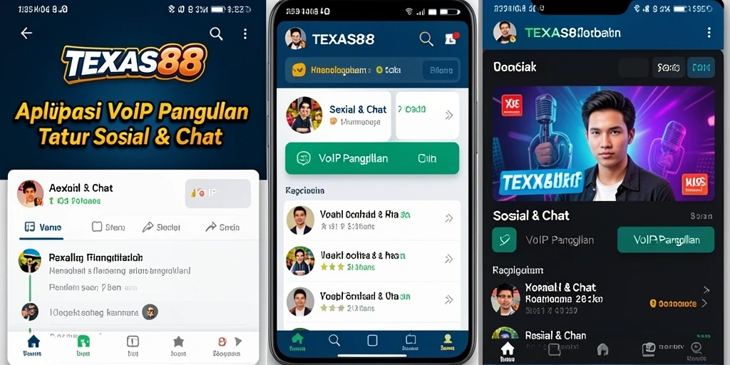 Antarmuka TEXAS88 yang sederhana dan mudah digunakan untuk VoIP Panggilan.