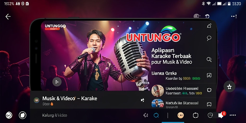 Tampilan antarmuka karaoke yang menarik dan mudah digunakan.